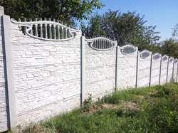 Забор под ключ на 4 плиты сланец с верхушкой